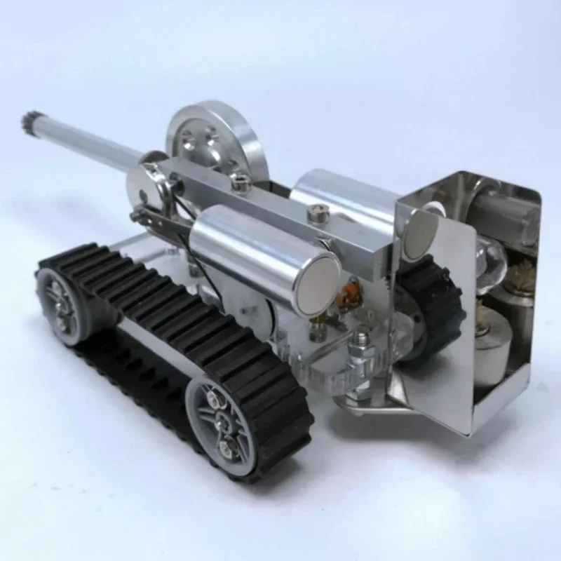 Cool Mini Stirling Engine Crawler Tank Model Kit External Combustion Engine Science Educational Toys Men Children Gift