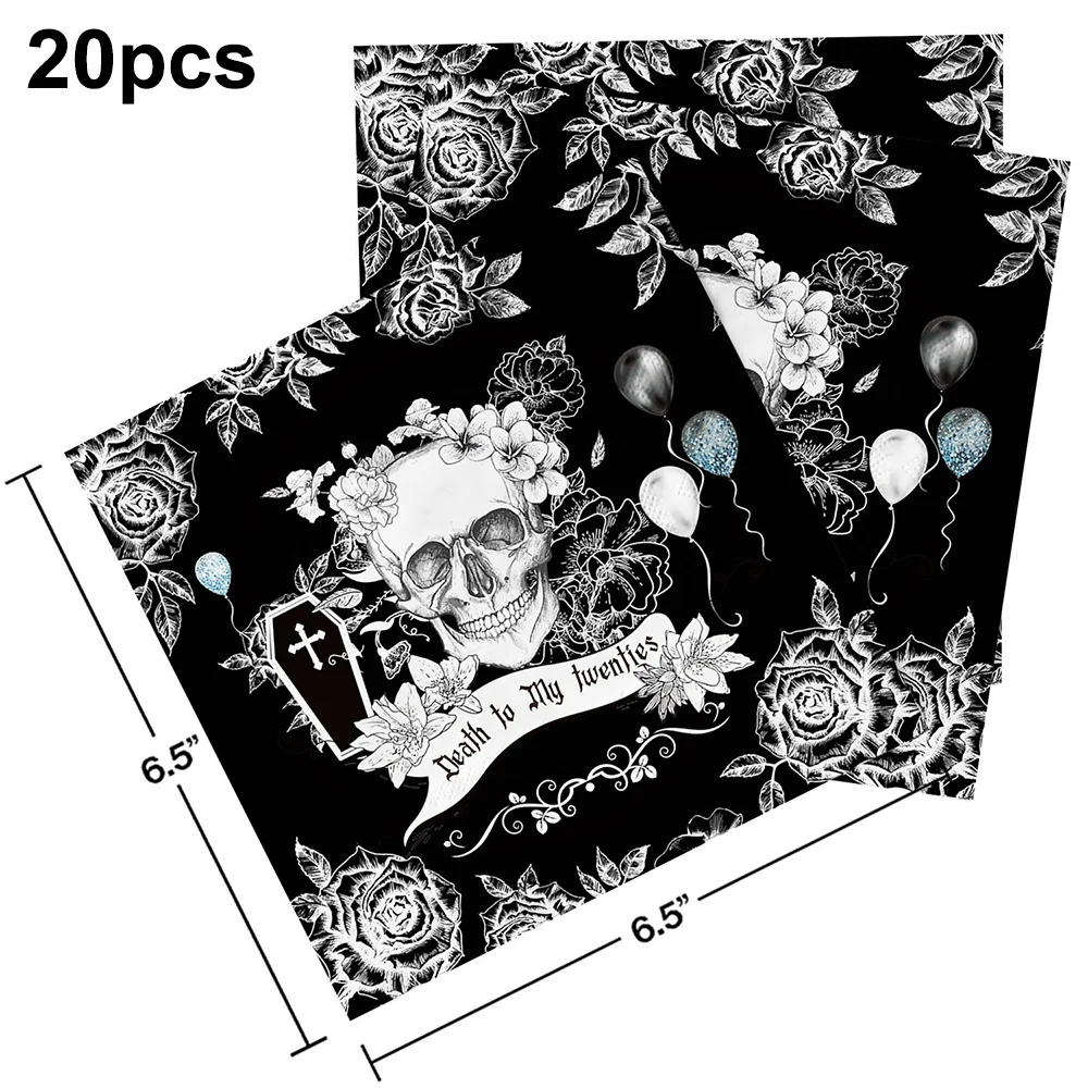 20 Pcs RIP Napkins Rip To My 20s 30th Birthday Party Funeral Napkins To My Thirties Theme Disposable Tableware Decoration Favors