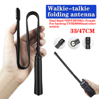 Foldable Tactical Antenna SMA Female Dual Band VHF UHF 144/430MHz Two Way Radio Gain Antenna For BaoFeng BF-888S UV5R UV82