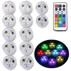 Under Water Light LED Underwater Lights IP68 Waterproof RGB Submersível para Piscina Fish Tank Pond Wedding Party Decoração