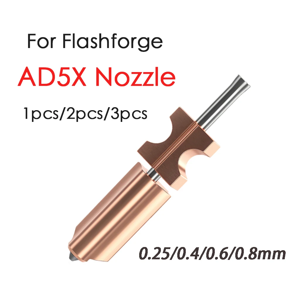 

New For FlashForge Ad5x Nozzle Hardened 0.25 0.4 0.6 0.8 Adverturer Ad5x Flashforge Extruder Ad5x Hotend 3d Printer Accessories