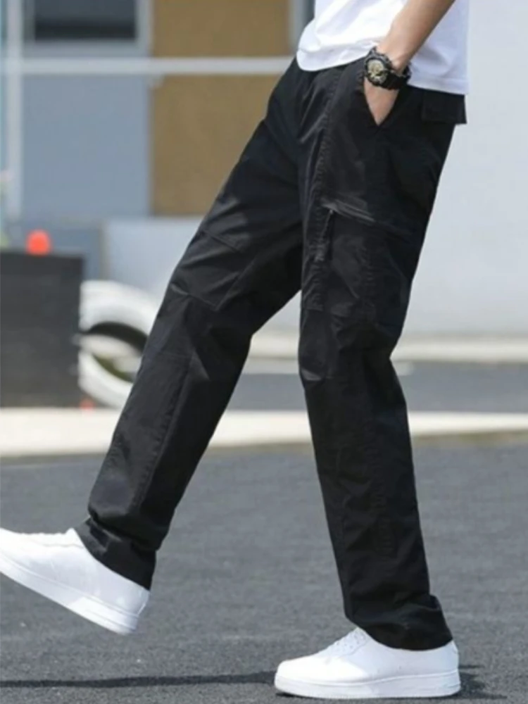 

Мужские универсальные брюки для активного отдыха, свободного кроя, прямые штанины, для походов, в рабочем стиле, для весны, осени, путешествий и повседневного использования