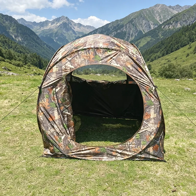 1 Person Camouflage Pop Up Hunting Tent, Portable Wildlife Ground Blind, Foldable Shelter for Hunting Birding - view 6
