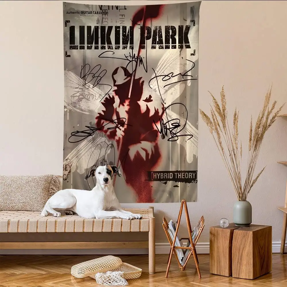L-Linkin P-Parks Rock Band Anime Tapestry Hippie Flower Wall Carpets Dorm Decor Cheap Hippie Wall Hanging
