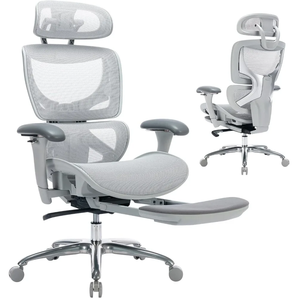 

Ergonomic Mesh Office Chair, Ergonomic Desk Chair with Footrest, Executive High Back Computer Desk Chair with Lumbar Support, H