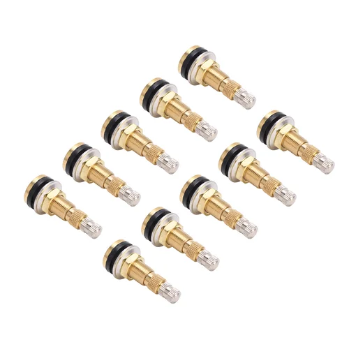 Imagen 2 del producto Vástago de válvula de neumático sin cámara para Tractor, líquido de aire de 10 piezas, latón, 1 7/8 pulgadas, TR618A, 0.625 pulgadas, orificio de válvula