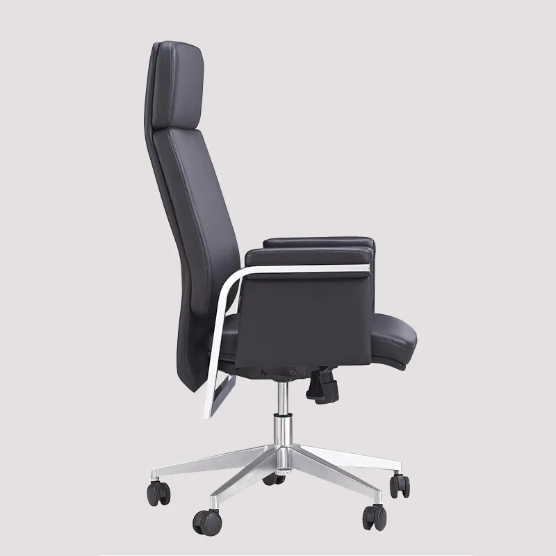 Büro-Chefstuhl, verstellbarer Computer, modernes, einfaches Rindsleder