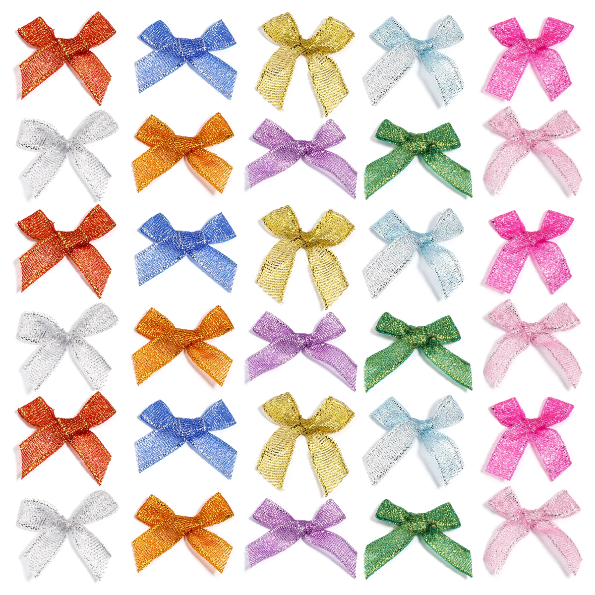 50pcs/lot of 4*3.5cm Glitter Satin Ribbon Bow Colorful Onion Bows For Wedding Party Gift Decor DIY Headwear Garment Accessorie