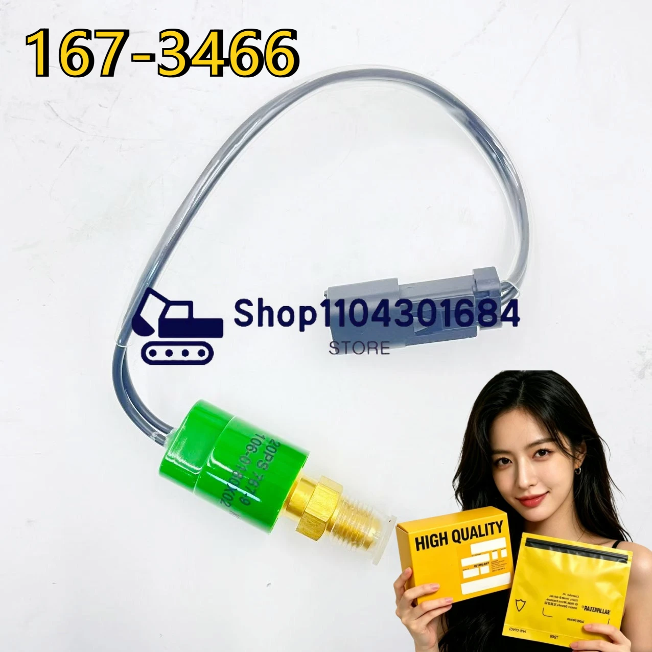 

167-3466 Pressure Sensor Switch 1673466 for Excavator E320C E320D 325C 325D 345C 365B