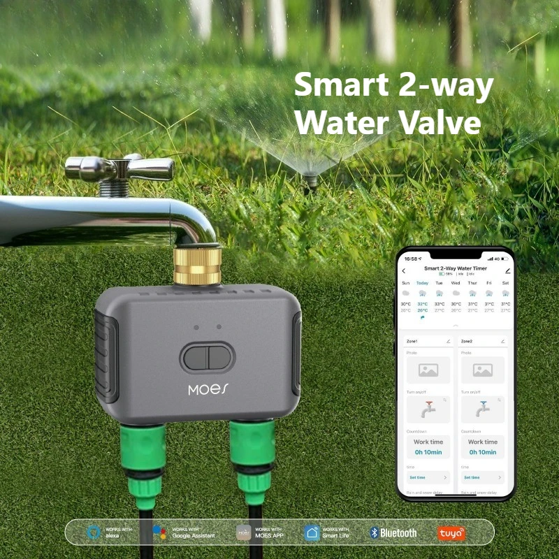 

Smart WiFi Bluetooth Irrigation Controller Bidirectional Sprinkler Timer Garden Lawn Drip Irrigation Machine System