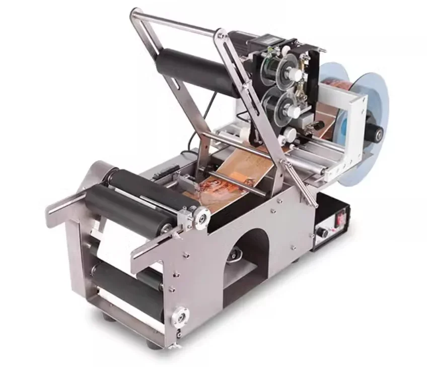 Glass Bottle Labeling Machine manual Sticker Label Machine bottle Label Pasting Machine