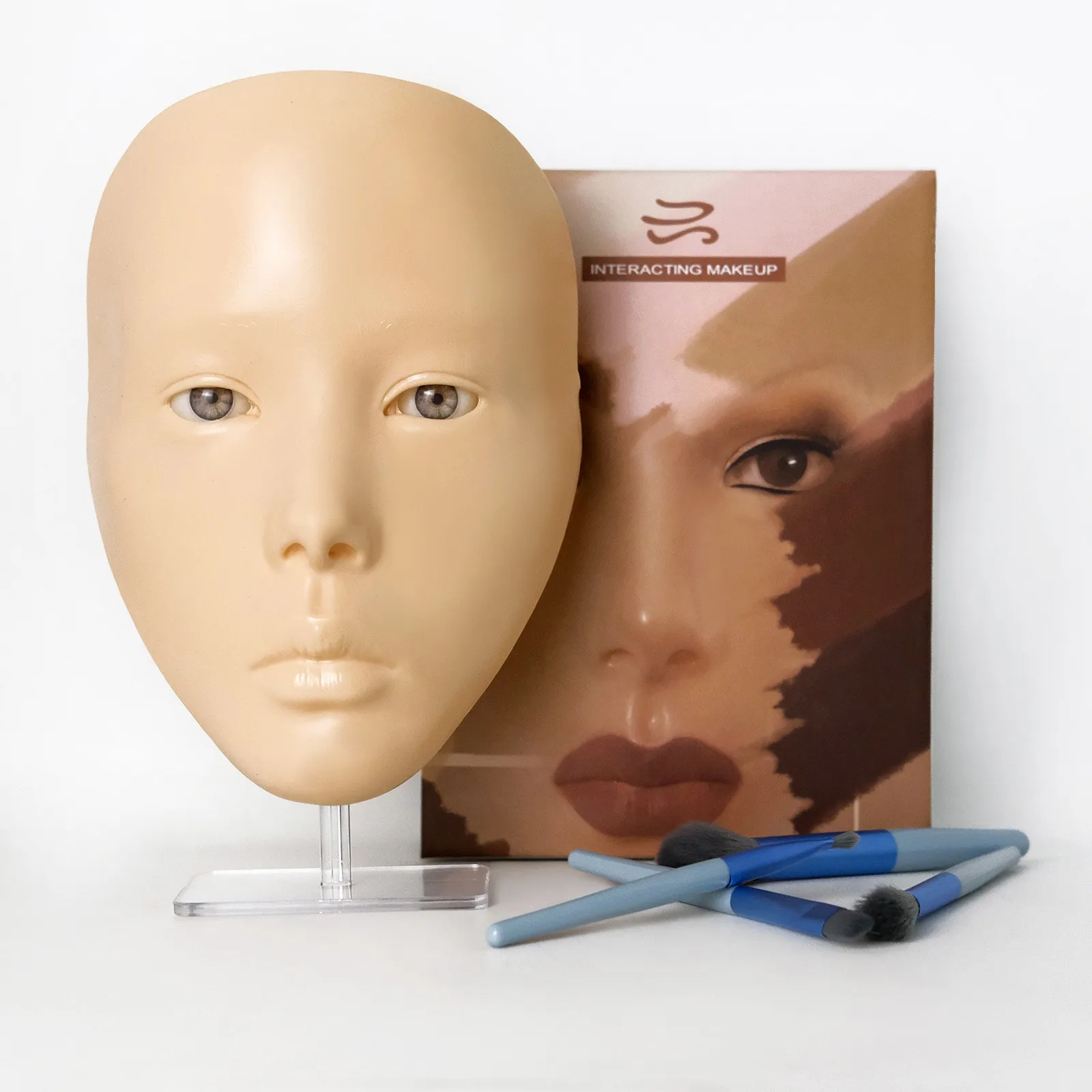 Modelo de silicona para maquillaje de cara completa, máscara Facial de silicona Real