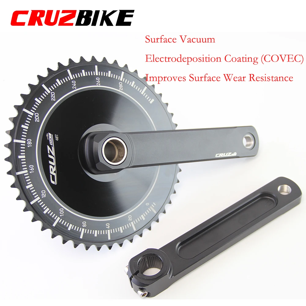 CRUZbike Track Bikes Chainring Road Bicycle Chainwheel Three Bolts Straight Mounted Chain Wheel 48/51T