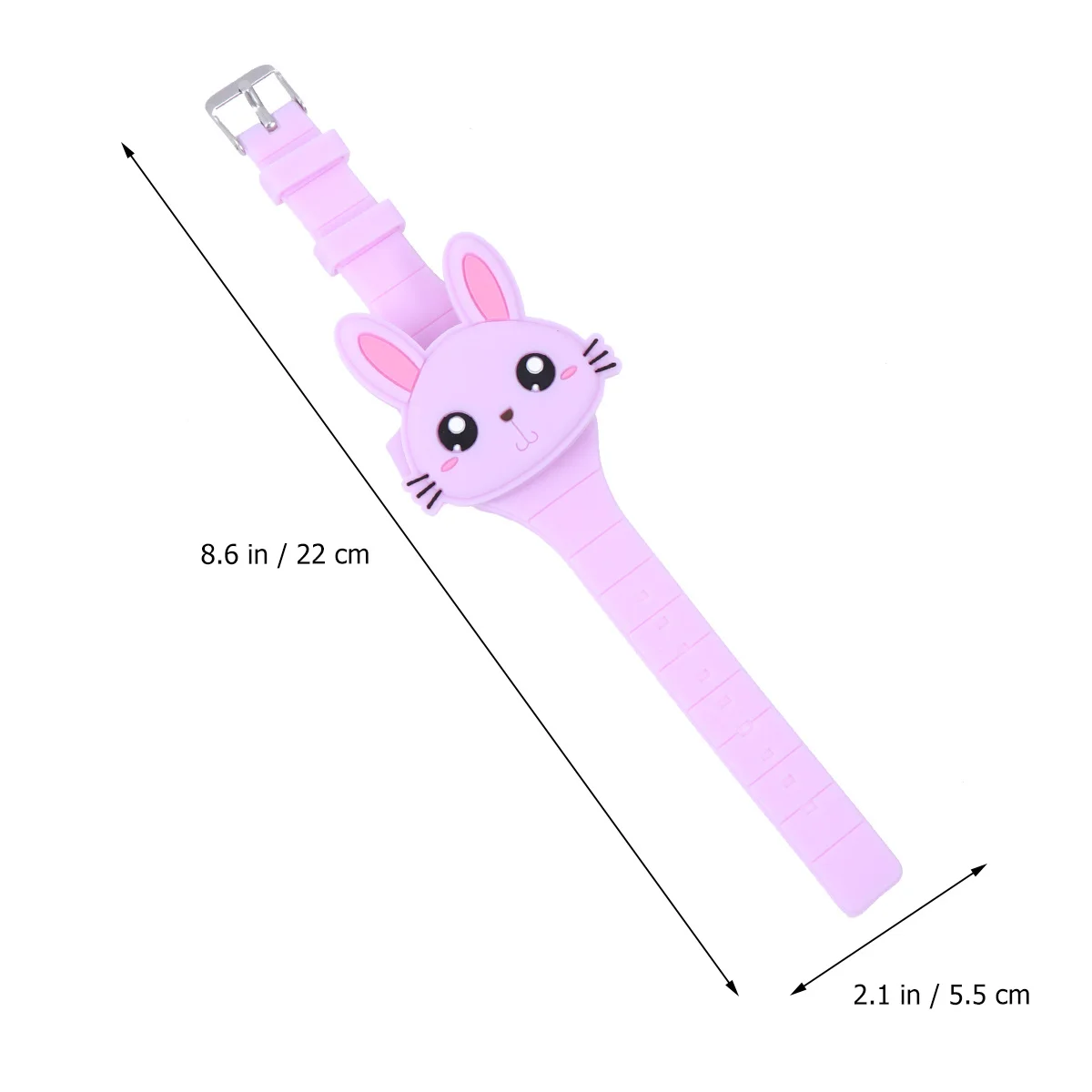 Cartoon Rabbit Watch Silicone LED Digital Wristband Clock Birthday Party Favor Gift for Purple