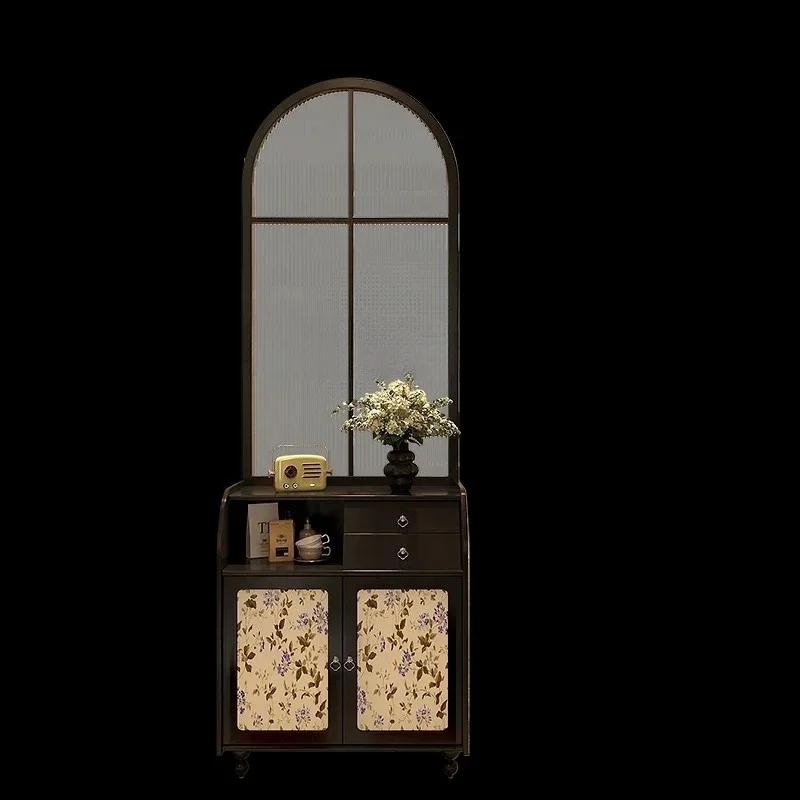A xzFrench style, shoe cabinet entrance, glass, screen partition living room, storage locker household