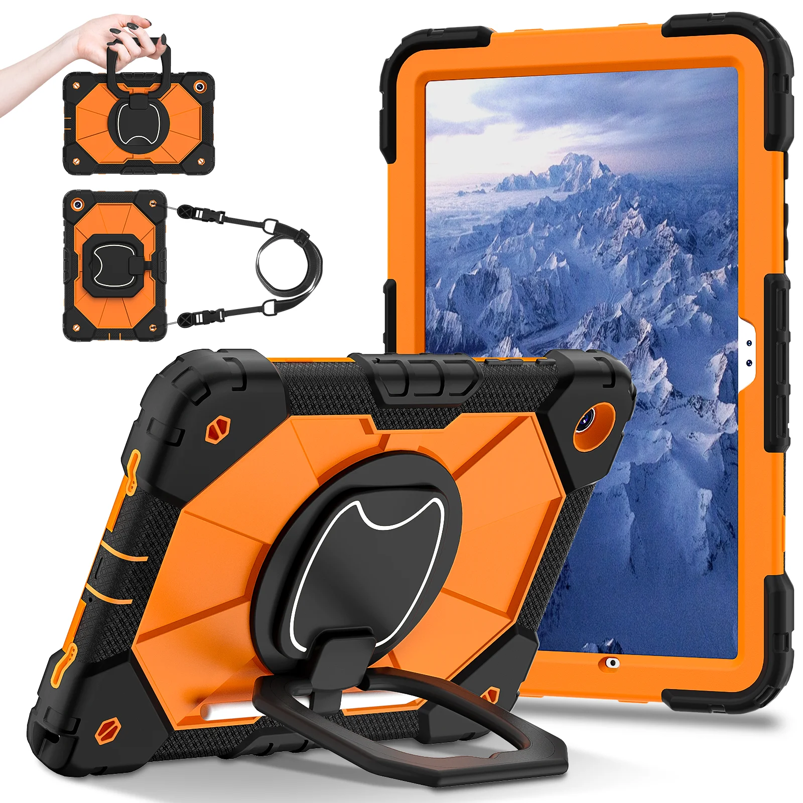 

Rotating Heavy Duty Case For Samsung Tab A11 A9 Plus 2025 2023 11" SM-230 X236 X210 X215 X216 X218 Armor Stand Handle Grip Cover