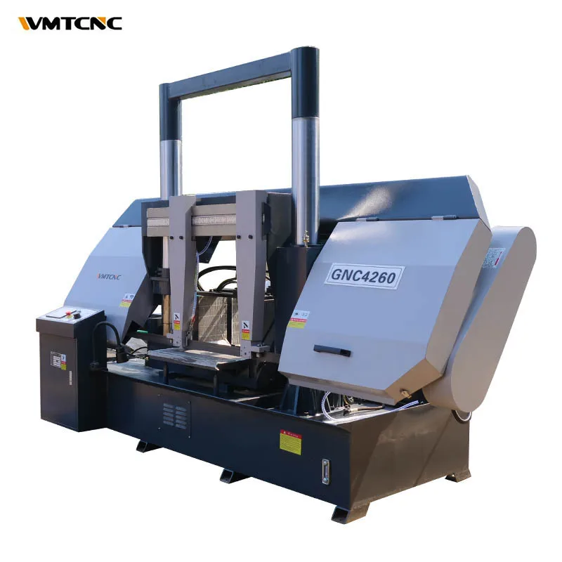 【Hot】Automatic Feed Band Saw GNC4260 Double Column Horizontal Metal Band Sawing Machine for Metal Cutting