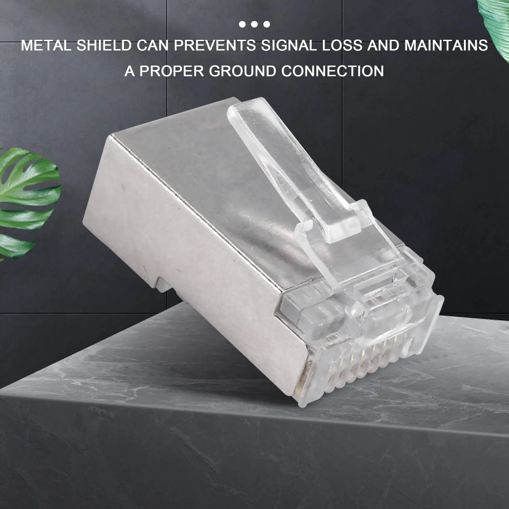 Superior-Shielded RJ45 Connector CAT5E CAT6 Crimp Ethernet Connector STP 8P8C Modular Crystal Head Plugs