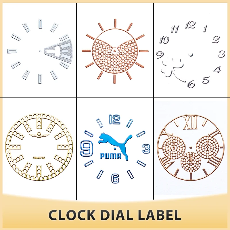 Professional Custom Metal Watch Surface UP Metal UP Sign Clock Chrome-plated Dial Electroforming LOGO Label