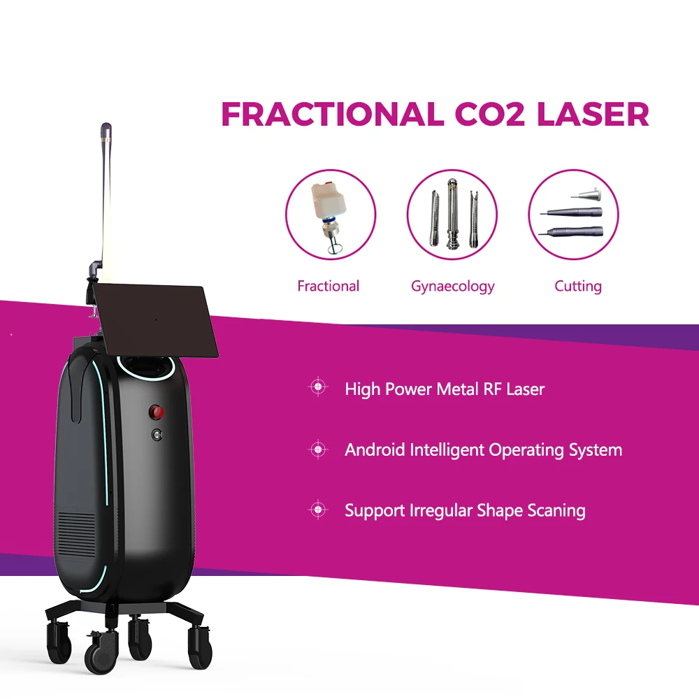 510K Approved High Metal Tube Fractional CO2 Laser Machine 10600nm For Scar Removal Skin Rejuvenation Vaginal Tightening