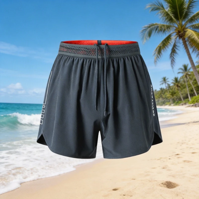 

2026 Summer Men's Hiking Running Shorts Quick Dry Water-Resistant Ripstop Fabric with Belt Loops Elastic Waist for Camping