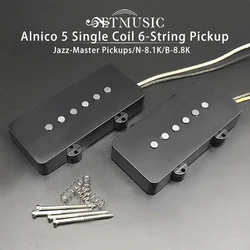 Alnico 5 Vintage Single Coil Jazz-Master Pickups JM Pickup 6 String Electric Gutiar Pickup N-8.1K B-8.8K Black