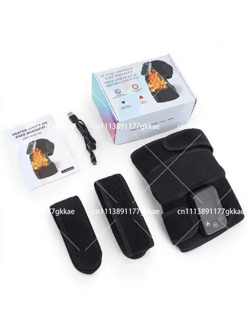 3 in 1 Electric Heating Shoulder Elbow Knee Massager with Vibration, Wireless Rechargeable Pain Relief Pad for Muscle Soreness