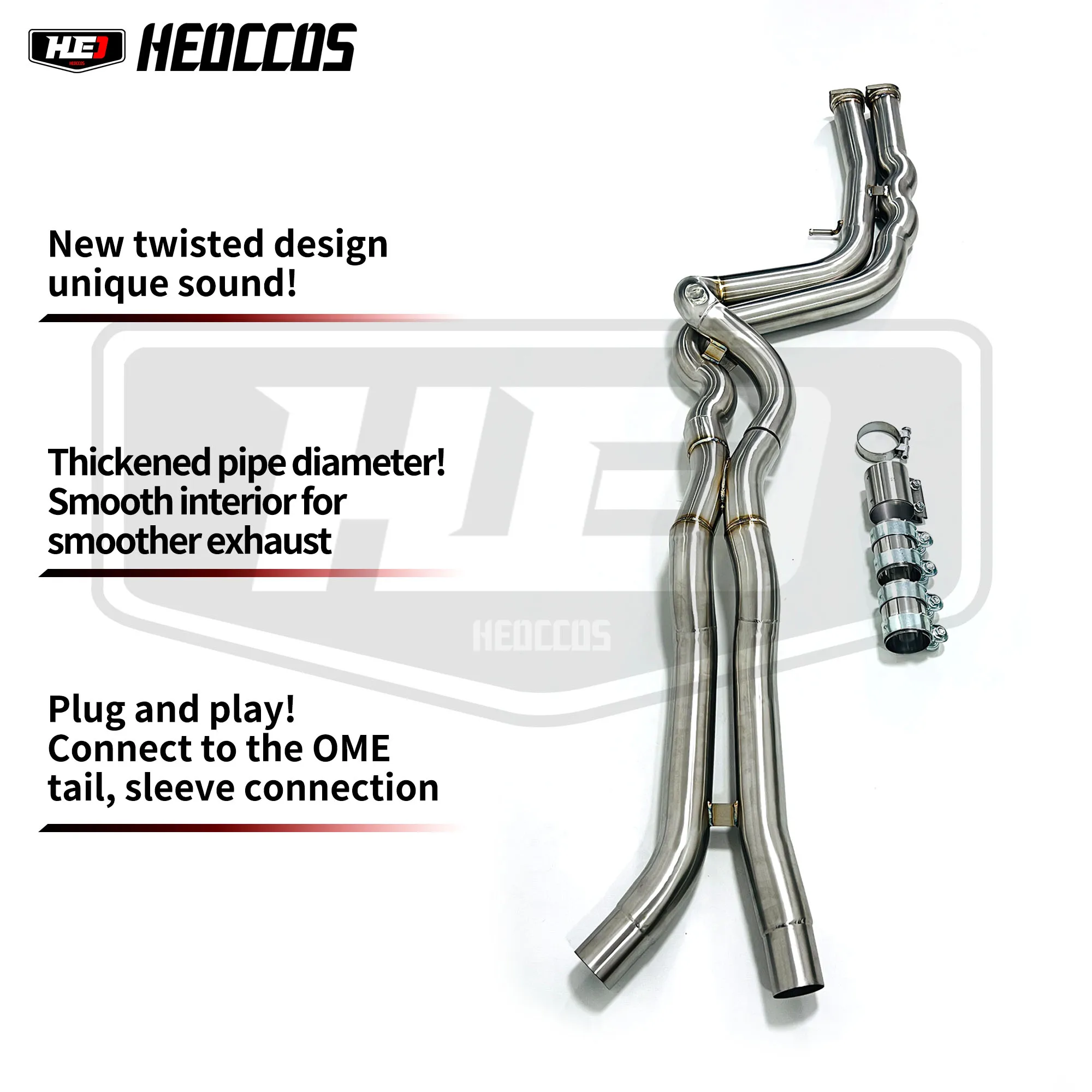 HEO 2.75inch stock Equal length Midpipe For BMW M3/M4 F80 F82 F83 S55 3.0T 2014-2019 Performance Exhaust midpipe Exhaust Pipe