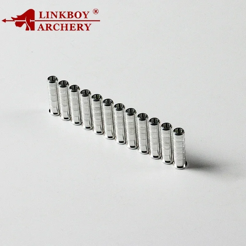 12 قطعة لينكبوي الرماية ID7.6mm OD 8.8 مللي متر الألومنيوم السهم إدراج القوس والنشاب السهم مجمع القوس الصيد الرماية #1