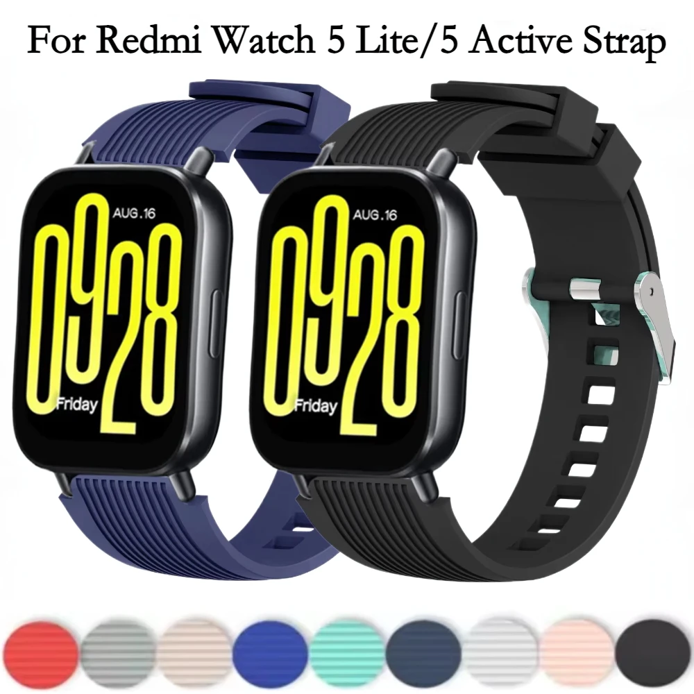 22mm Sports Silicone Strap for Redmi Watch 5 Lite/5 Active Bracelet Wristband for Huawei Watch 4/3 Pro/GT4/5 Pro 46mm Correa