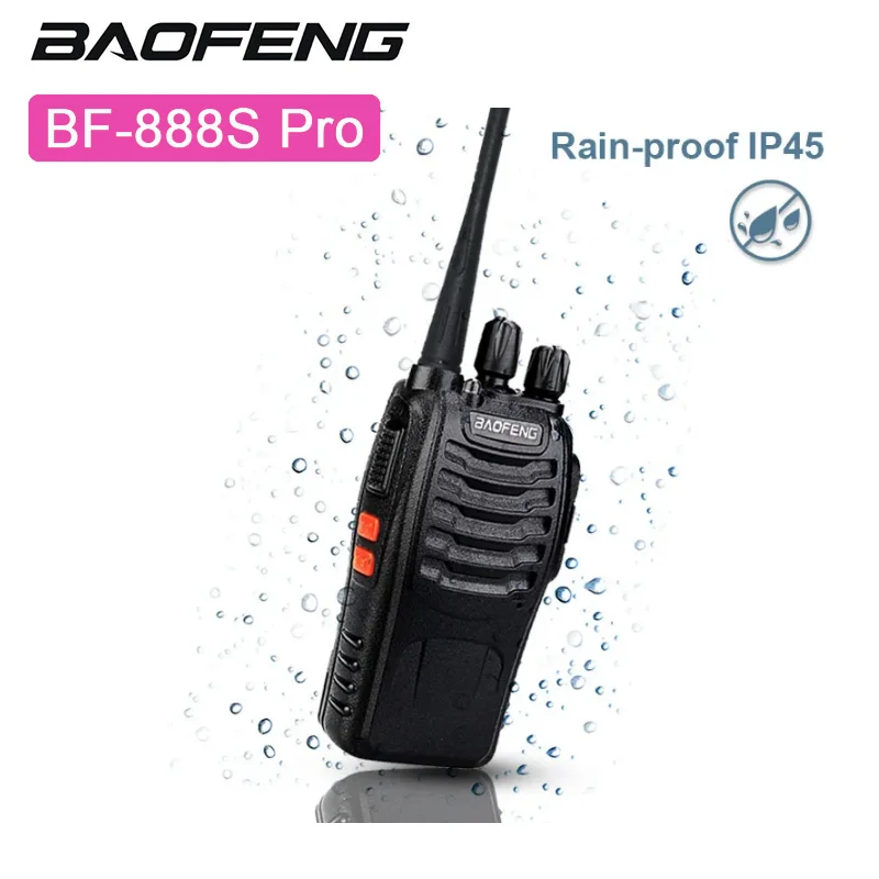 Baofeng BF-888S Pro Walkie Talkie Tipo-C Carregador Cópia de Frequência 1500mAh 5W UHF 400-470MHz 16CH BF888s Ham Rádios Transceptor CB