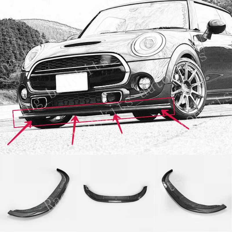 

Car bodyKits For Mini Cooper S F56 Front Bumper Lip Wing Diffuser Spoilers Carbon Fiber