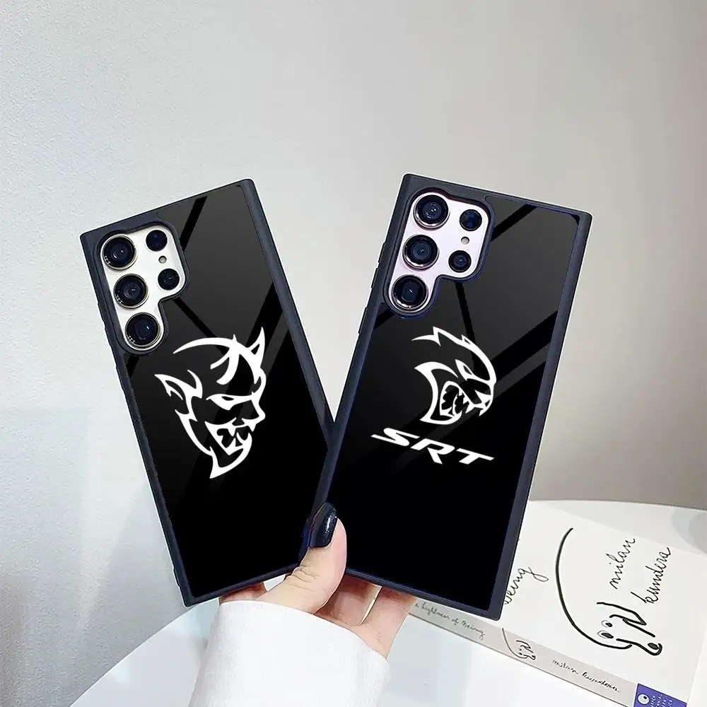 Car D-Dodge Challenger S-SRT Phone Case For Samsung Galaxy S26 S25 Edge S24 S23 S22 S21 S20 FE Pro Plus Ultra PC+TPU Cover