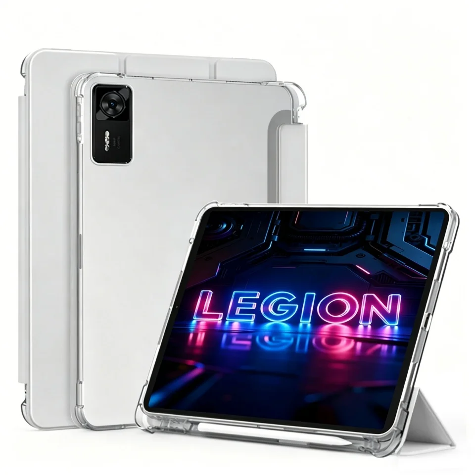 For Lenovo Legion Y700 4th Gen Case with Pencil Holder Folding Stand TPU Back Tablet for Legion Y700 Gen 4 Gen4 Case TB322FC