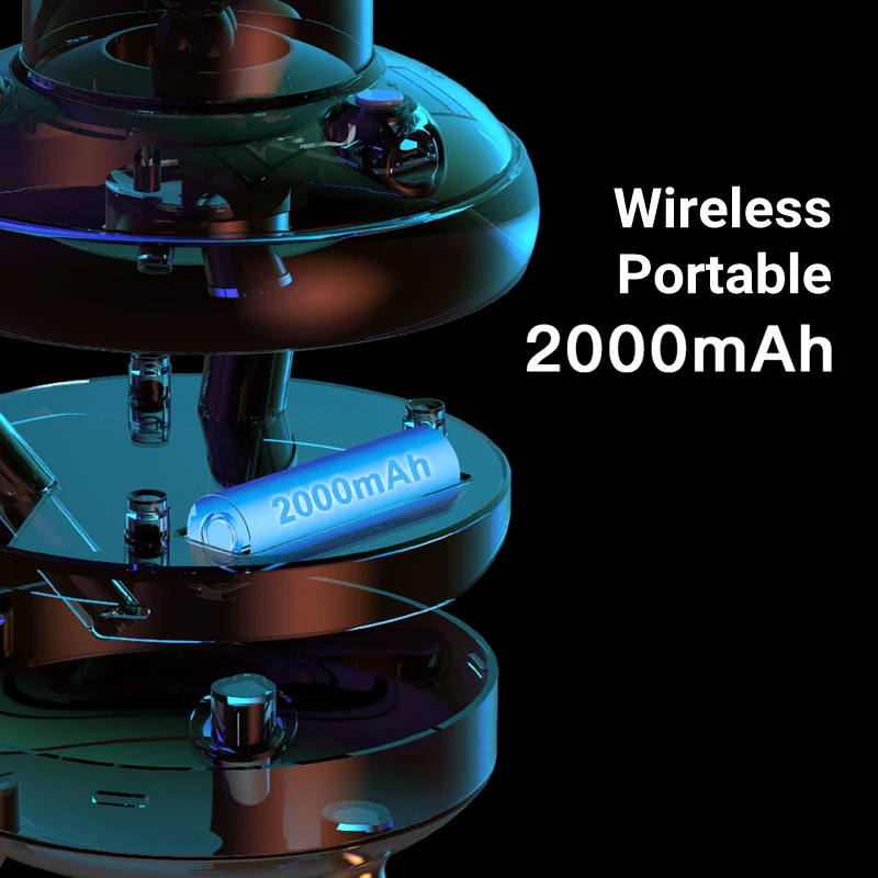 Dual Düsen Drahtlose Luftbefeuchter Ultraschall USB Nebel Maker Fogger Aufladbare UFO Cartoon Bär Wasser Diffusor Humidificador