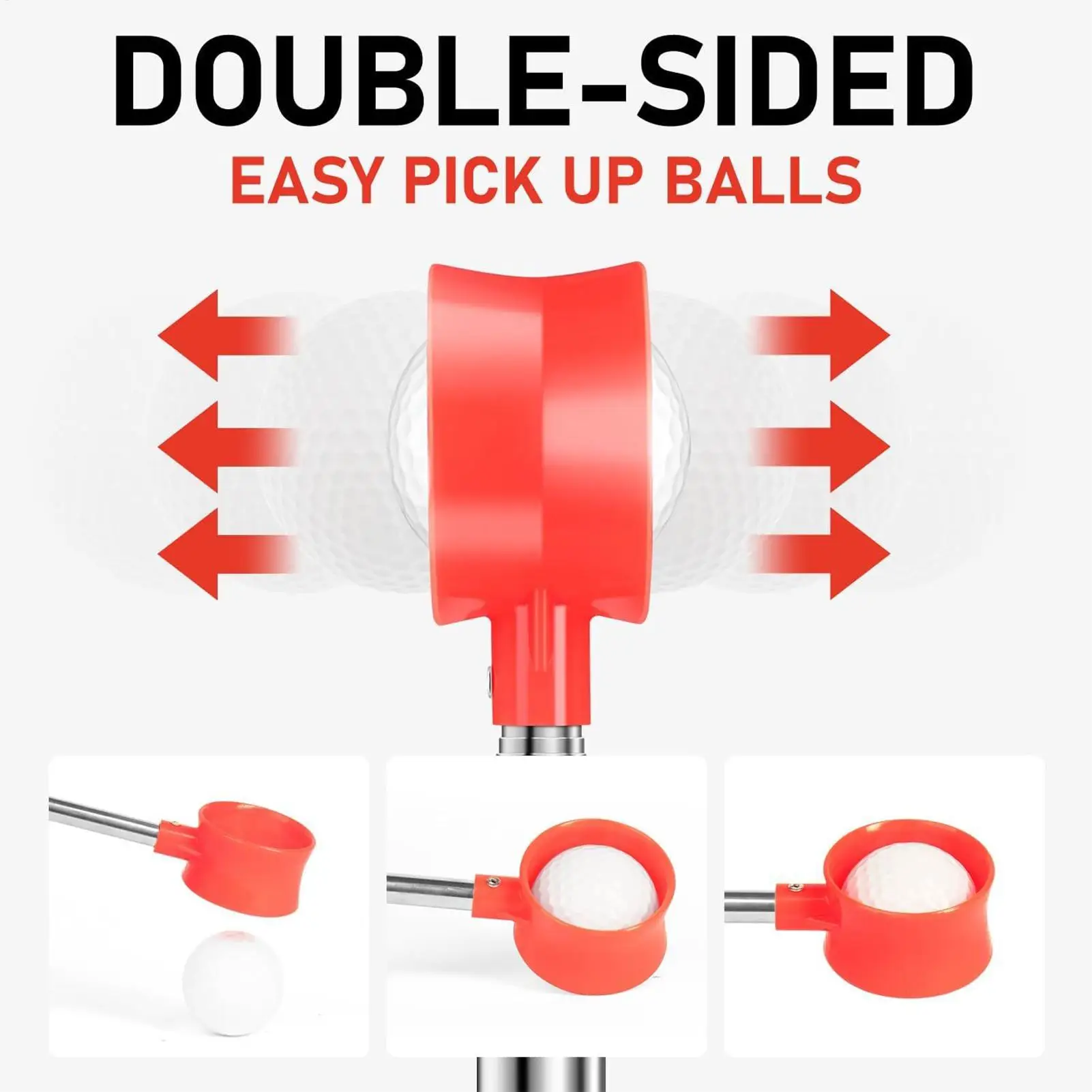 Golf Ball Grabber Telescopic Grabber For Golf Positioning Adjustable Sports Ball Picker For Range Court Outdoor Gym Tournament