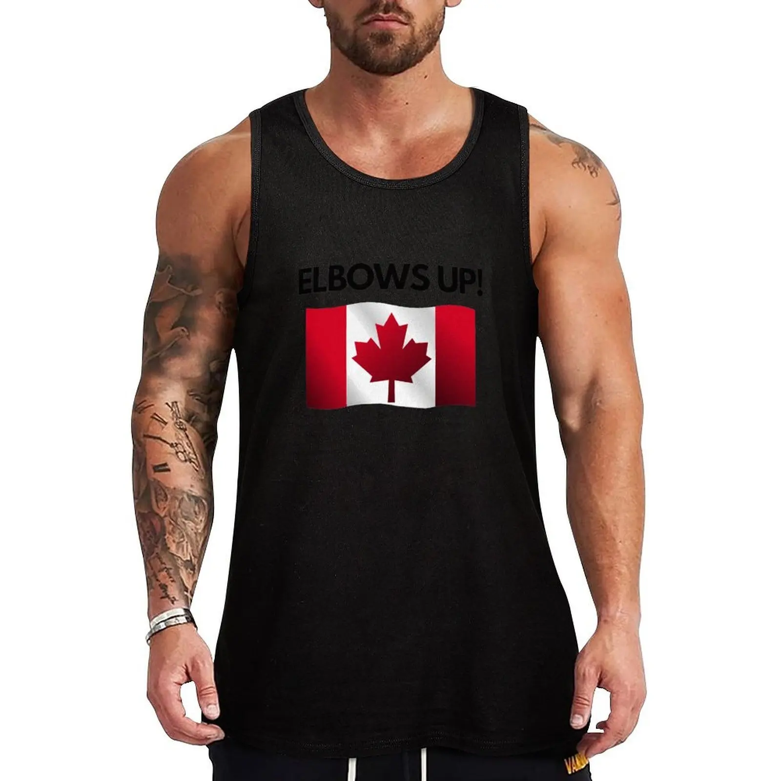 

Elbows Up Canada Tank Top t shirt gym gym accessories man Men's clothing vest men