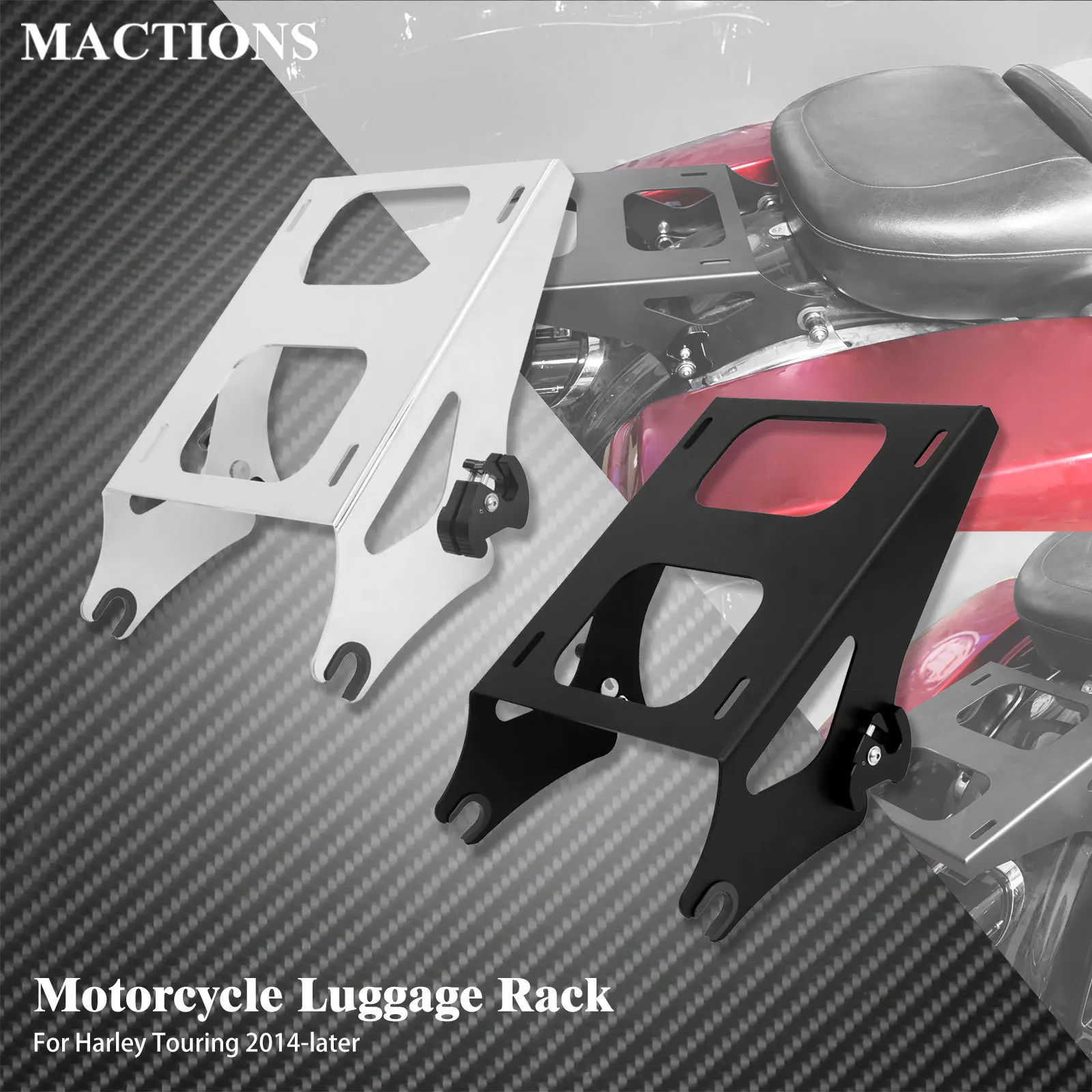 

Motorcycle Luggage Rack Detachable Tour Pack Rack Mounting Brackets For Harley Touring Road Electra Street Glide FLHT FLHX 14-Up