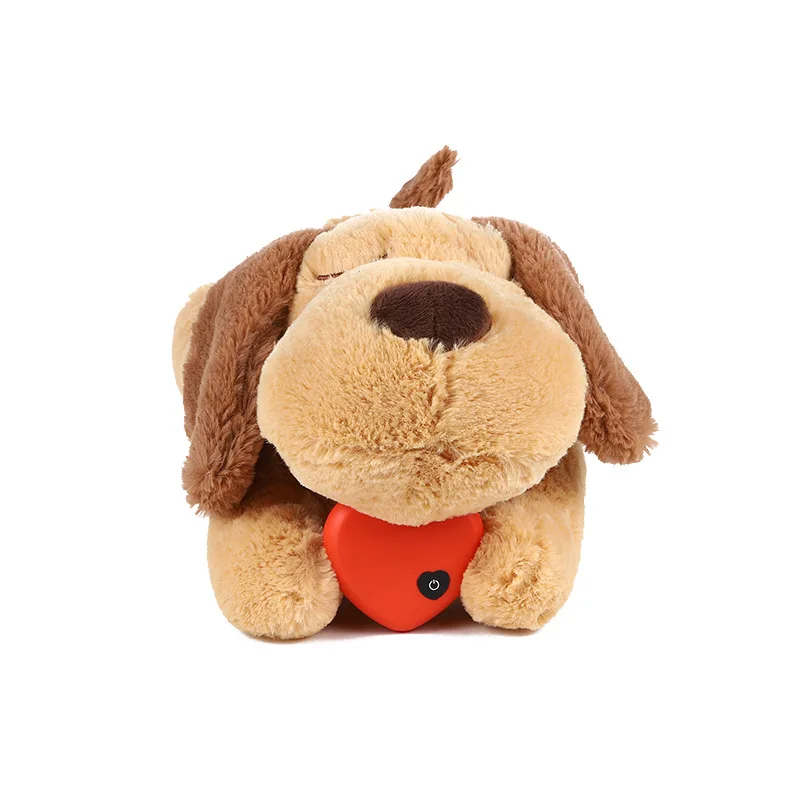 Creative Heartbeat Puppy Toy Plush Pets Cute Soothing Anxiety Durable VocalToys