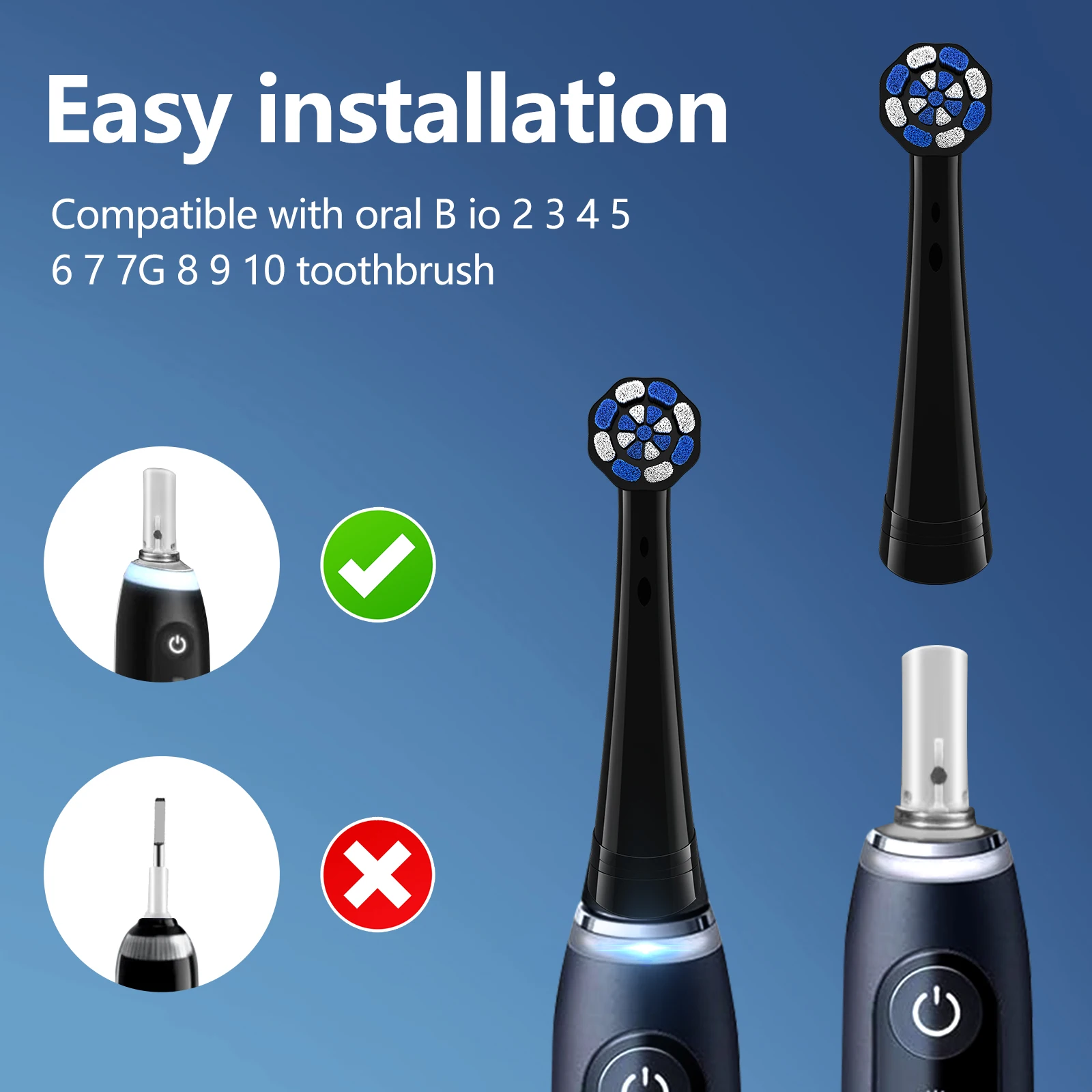 2026 new toothbrush replacement brush head, compatible with iO2/3/4/5/6/7/8/9/10 full series