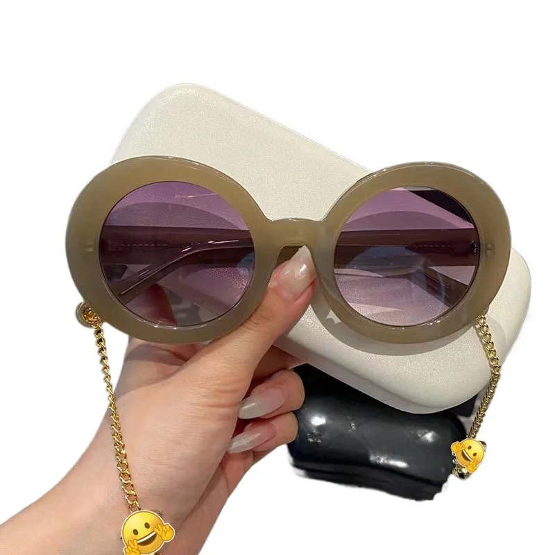 

OEMG 2024 Woman Lenses Eyewear Oval Resin None Adult Men Sunglasses Men Sunglasses B7205 Panic Buying