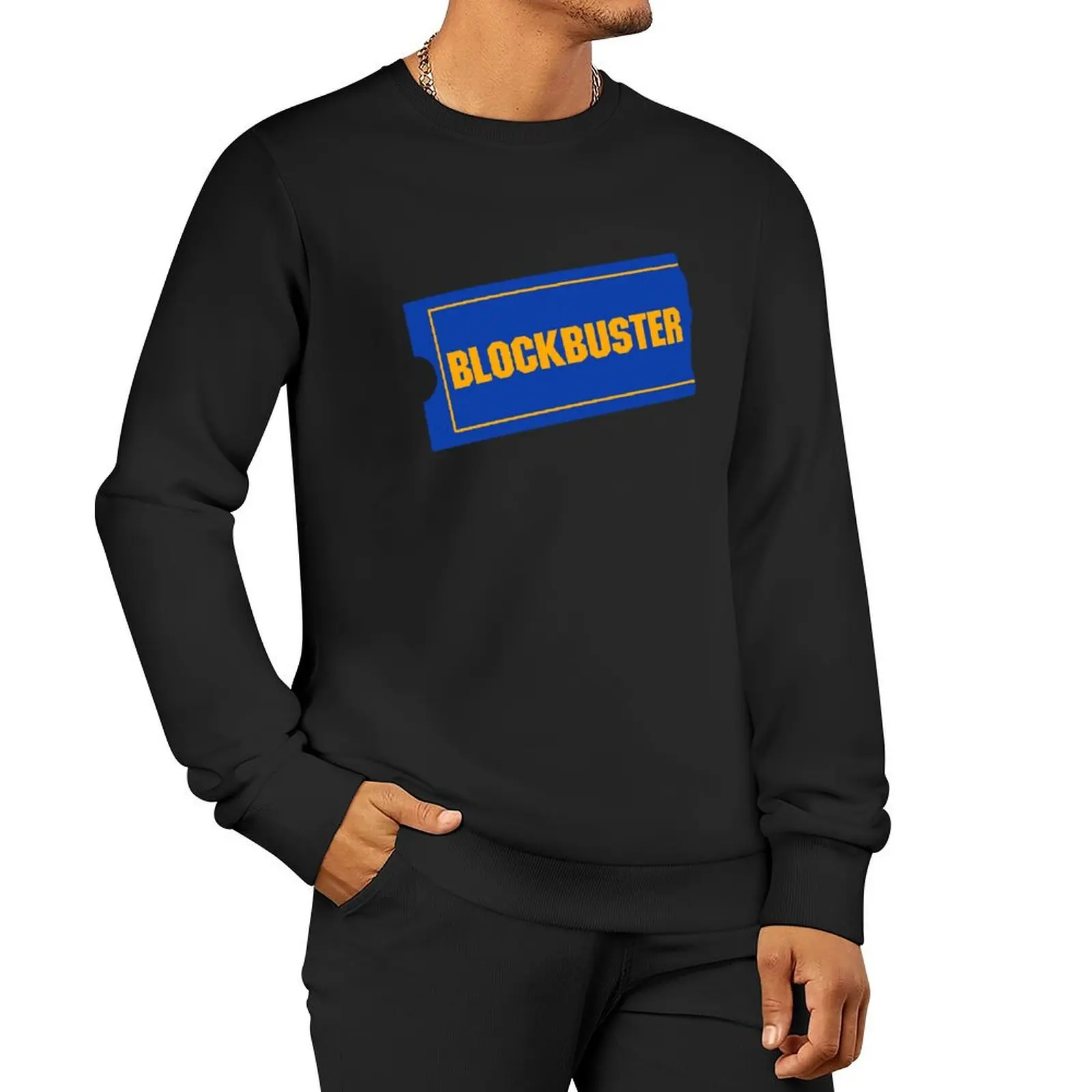 

Blockbuster retro logo Pullover Hoodie men clothing men's autumn clothes sweatshirts men