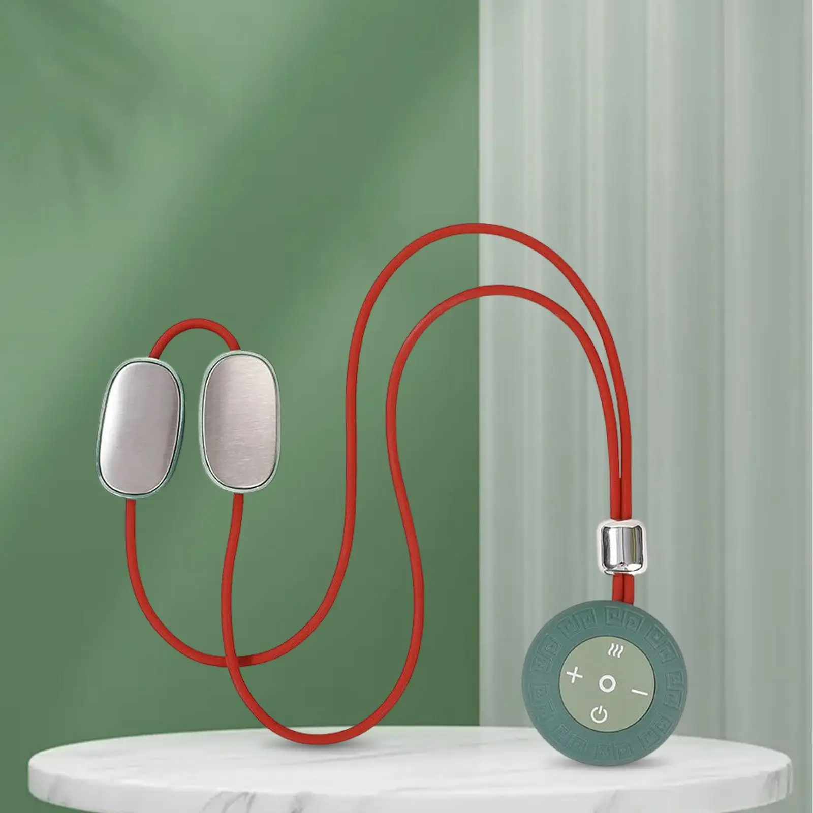 จี้อีเอ็มเอสชาร์จประคบร้อน Alat pijat leher สำหรับผู้ชายที่คอ