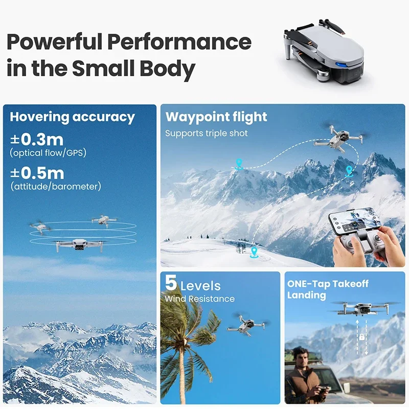 Mini Drone 2 Axis Gimbal 45min GPS 4K Professional Camera Drones 3-speed Adjustment Brushless RC Toy Quadcopter for Travel Gifts - Image 5