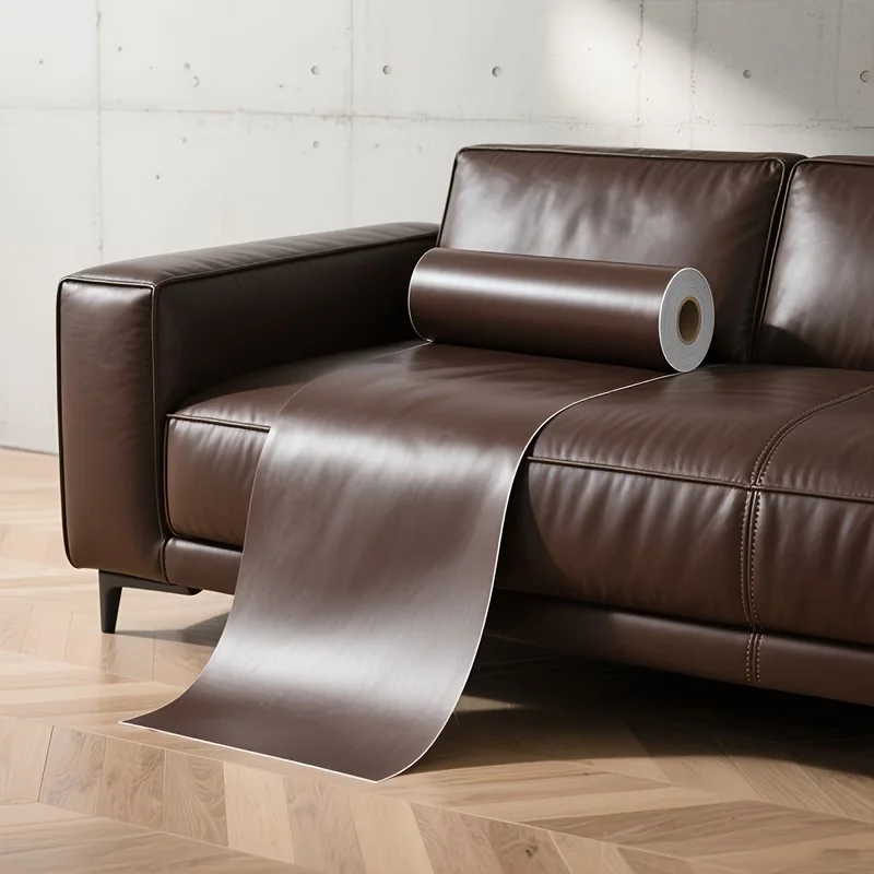 Image of 1 Rolle selbstklebender Kunstleder-Reparaturflicken, multifunktionale Kunstleder-Reparaturflicken für Sofas und Stühle