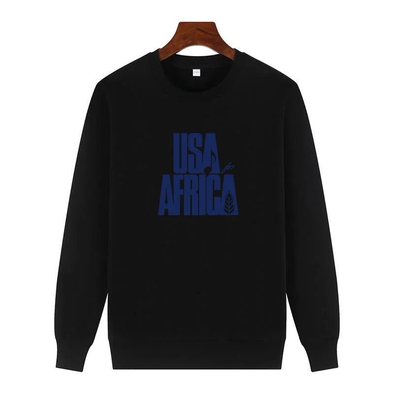 We Are the World Anniversary USA for Africa United Artists graphic sweatshirts fleece thick sweater hoodie Men\'s sportswear