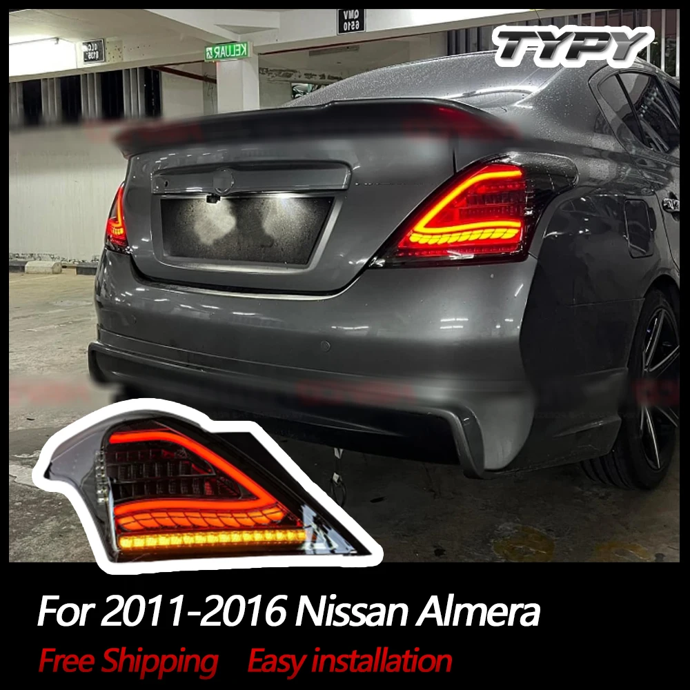 

TYPY Car Lights For Nissan Almera Taillght 2011-2016 LED Car Lamps Daytime Running Lights Dynamic Turn Signals Car Accessories