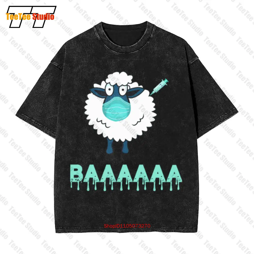 Sheep Or Sheeple Anti Vaccine And Mask Vintage Oversized T-Shirt B7KP
