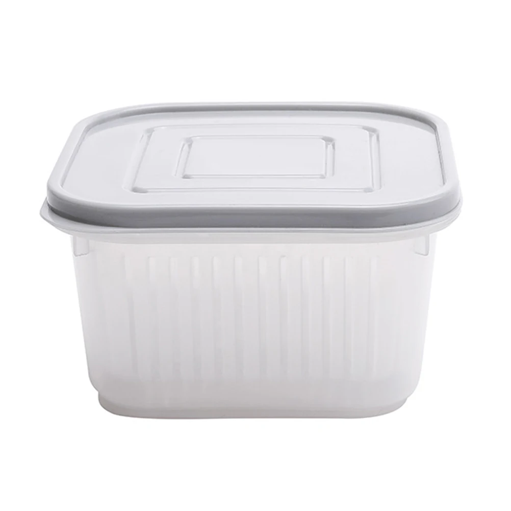 

Food Storage Container Plastic Rectangular Leak-Proof Kitchen Organizer For Fruit Vegetable Dry Snacks Freezer Safe