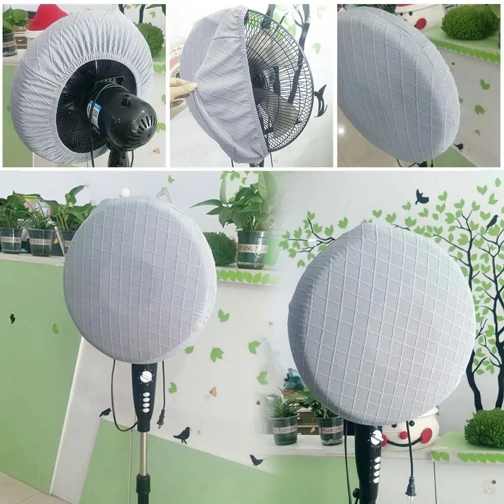 New Elastic Fabric Fan Cover Half Wrapped Protective Dust Cover Round Universal Elastic Storage Cover Household
